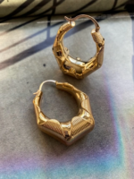 Köşeli Oval Küpe - Görsel 5